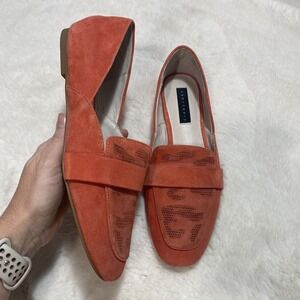 Sanctuary Sass 2.0 Women's Orange "Chili" Suede Slide On Loafer 7.5M‎